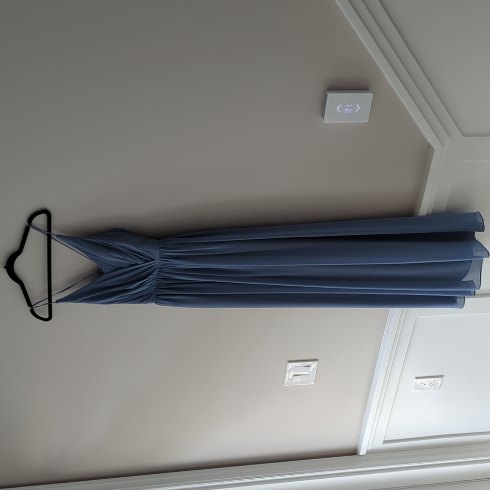 Blue Bill Levkoff Bridesmaid Dress